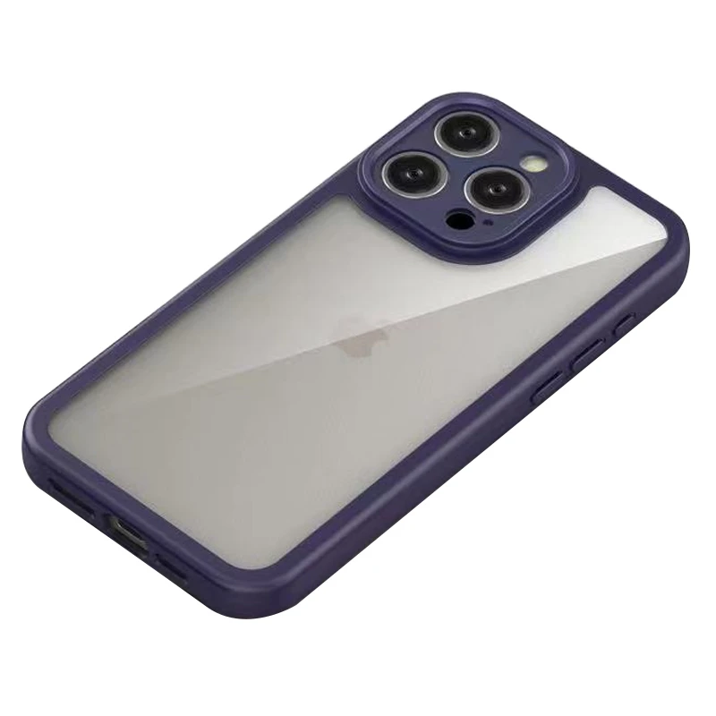 TPU чехол Transparent + Colour 1,5mm для Apple iPhone 14 Pro (6.1"), Purple 2, TPU, купить оптом с доставкой