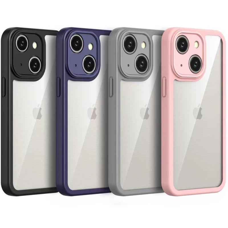 TPU чехол Transparent + Colour 1,5mm для Apple iPhone 14 (6.1"), TPU, купить оптом с доставкой
