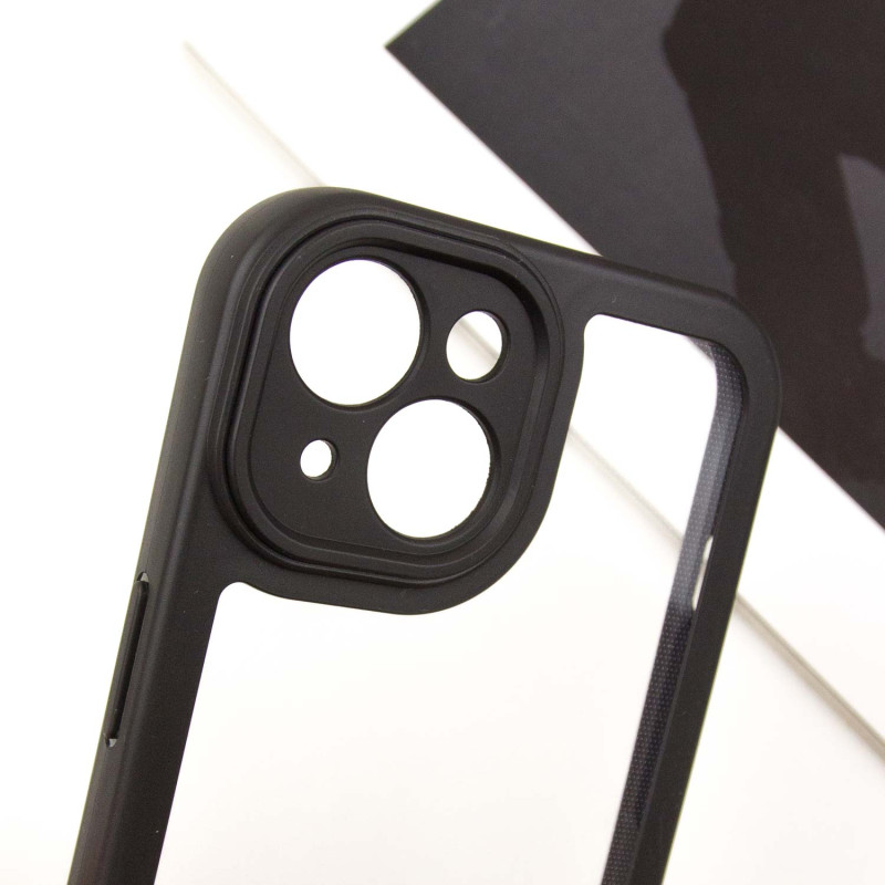 Чохол Transparent + Colour 1.5mm для Apple iPhone 14 (6.1) | З кольоровим бампером і захистом камери на малюнкі №7