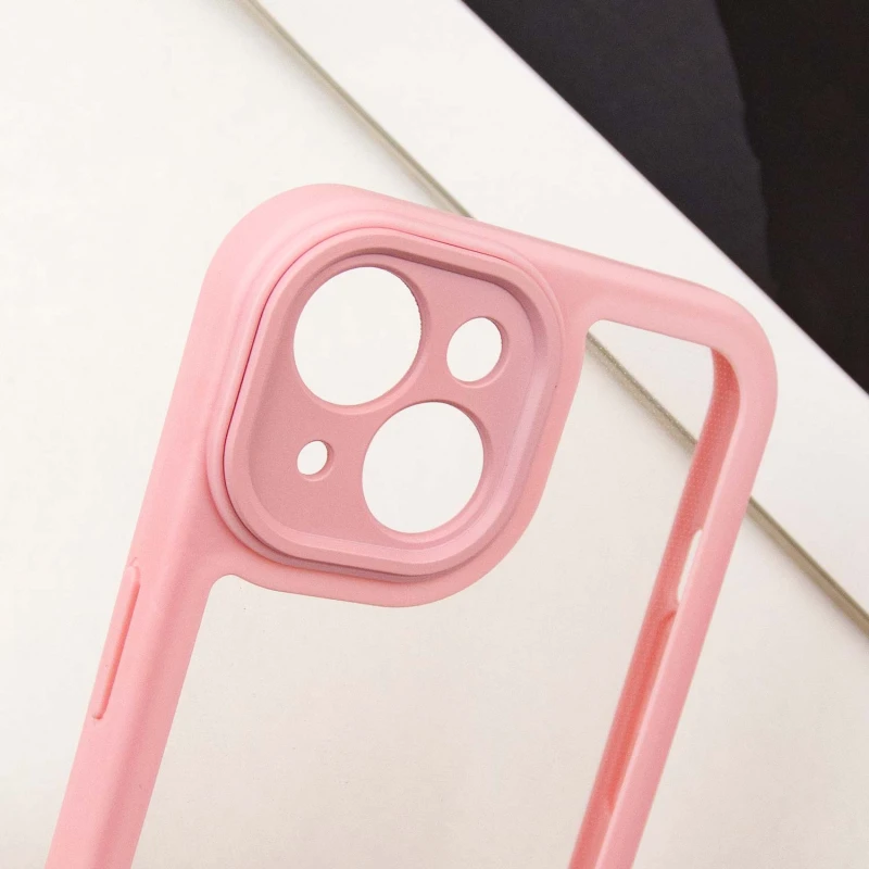 TPU чехол Transparent + Colour 1,5mm для Apple iPhone 14 (6.1"), Pink 6, TPU, купить оптом с доставкой