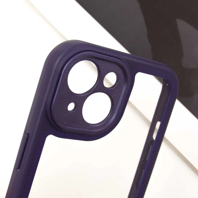 TPU чехол Transparent + Colour 1,5mm для Apple iPhone 14 (6.1"), Purple 6, TPU, купить оптом с доставкой