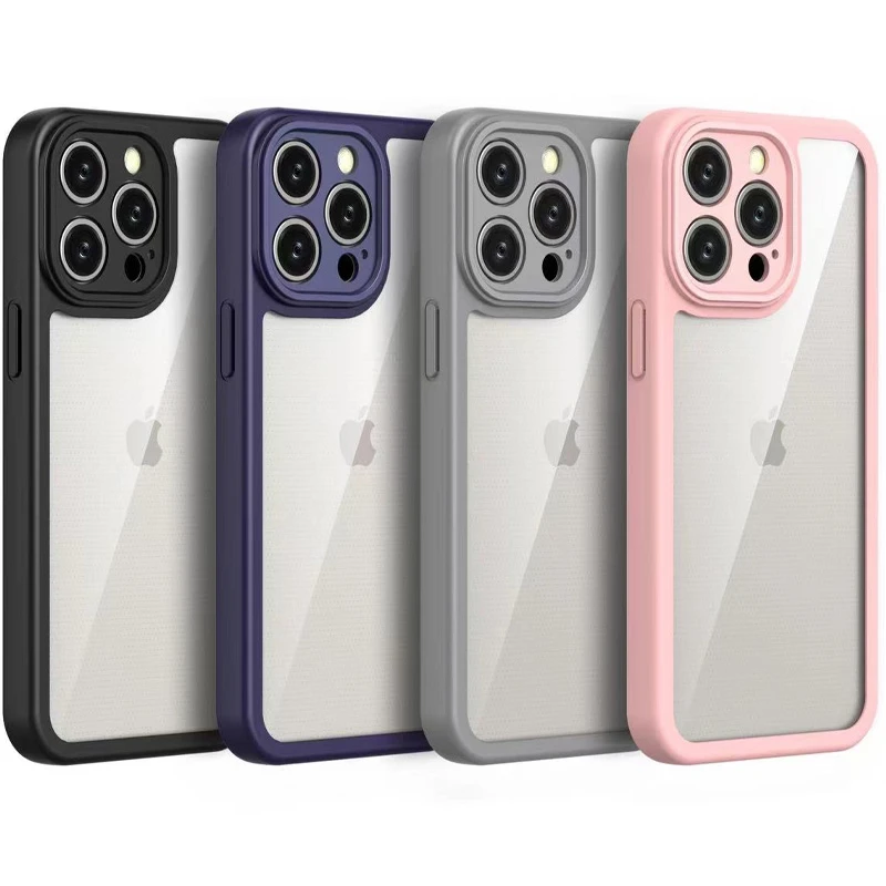 TPU чехол Transparent + Colour 1,5mm для Apple iPhone 15 Pro (6.1"), TPU, купить оптом с доставкой