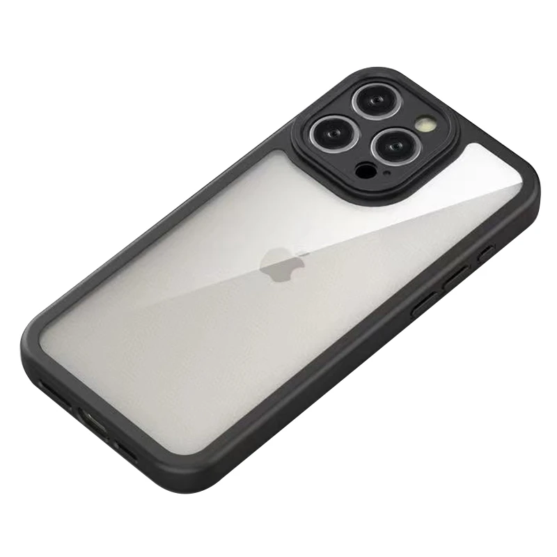 TPU чехол Transparent + Colour 1,5mm для Apple iPhone 15 Pro (6.1"), Black 3, TPU, купить оптом с доставкой