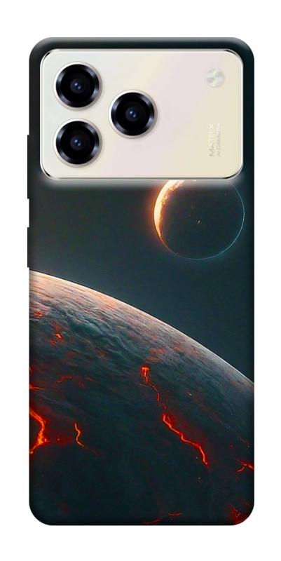 Чехол itsPrint Lava planet для ZTE Blade A76, космос, купить оптом с доставкой