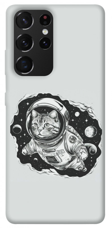 Чехол itsPrint Кот космонавт для Samsung Galaxy S21 Ultra, космос, купить оптом с доставкой