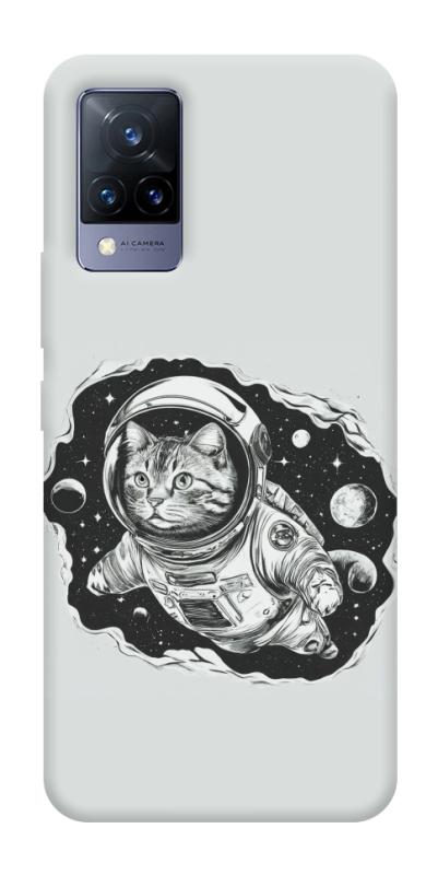 Чохол itsPrint Кіт космонавт для Vivo V21, космос, купити оптом з доставкою