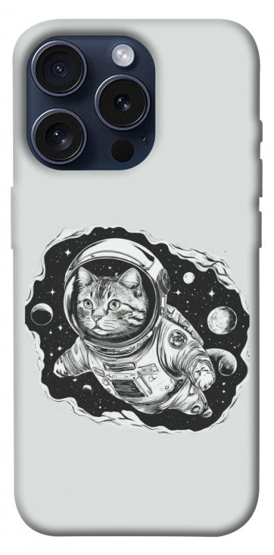 Чехол itsPrint Кот космонавт для Apple iPhone 15 Pro (6.1"), космос, купить оптом с доставкой