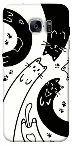 Чехол itsPrint Черно-белые коты для Samsung G935F Galaxy S7 Edge