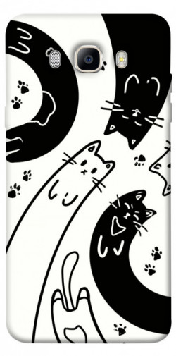 Чехол itsPrint Черно-белые коты для Samsung J510F Galaxy J5 (2016)
