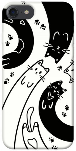 Чехол itsPrint Черно-белые коты для Apple iPhone 7 / 8 (4.7")