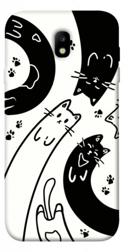 Чехол itsPrint Черно-белые коты для Samsung J730 Galaxy J7 (2017)