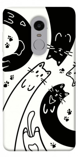 Чехол itsPrint Черно-белые коты для Xiaomi Redmi Note 4X / Note 4 (Snapdragon)