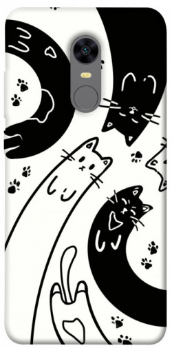 Чехол itsPrint Черно-белые коты для Xiaomi Redmi 5 Plus / Redmi Note 5 (Single Camera)