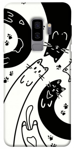 Чехол itsPrint Черно-белые коты для Samsung Galaxy S9+