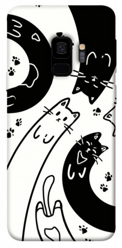 Чехол itsPrint Черно-белые коты для Samsung Galaxy S9