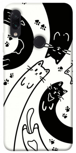 Чохол itsPrint Чорно-білі коти для Xiaomi Redmi Note 7 / Note 7 Pro / Note 7s