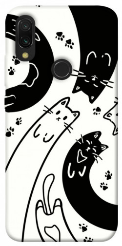 Чохол itsPrint Чорно-білі коти для Xiaomi Redmi 7