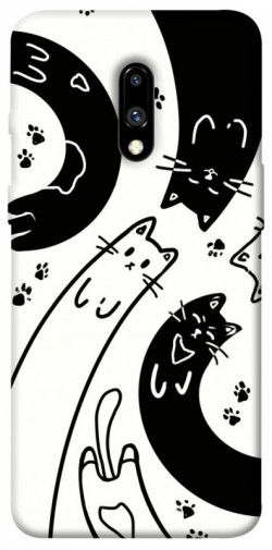 Чехол itsPrint Черно-белые коты для OnePlus 7