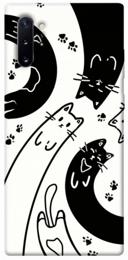 Чехол itsPrint Черно-белые коты для Samsung Galaxy Note 10 Plus