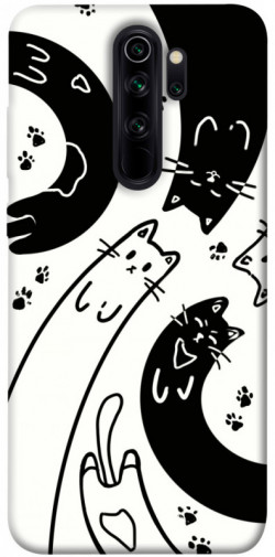 Чехол itsPrint Черно-белые коты для Xiaomi Redmi Note 8 Pro