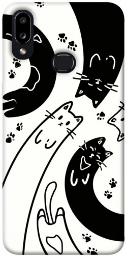 Чехол itsPrint Черно-белые коты для Samsung Galaxy A10s