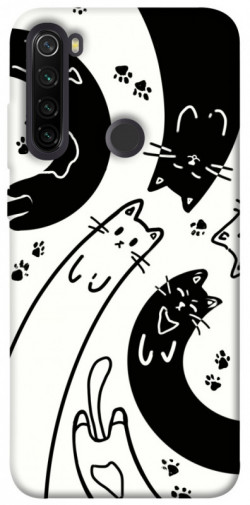 Чехол itsPrint Черно-белые коты для Xiaomi Redmi Note 8T