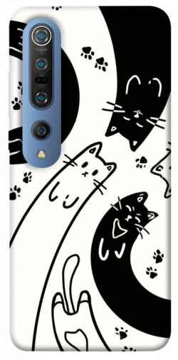 Чехол itsPrint Черно-белые коты для Xiaomi Mi 10 / Mi 10 Pro