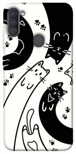 Чехол itsPrint Черно-белые коты для Samsung Galaxy A11