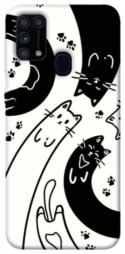 Чехол itsPrint Черно-белые коты для Samsung Galaxy M31