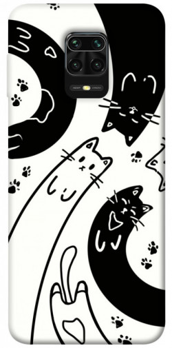Чехол itsPrint Черно-белые коты для Xiaomi Redmi Note 9s / Note 9 Pro / Note 9 Pro Max