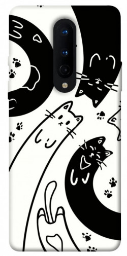 Чехол itsPrint Черно-белые коты для OnePlus 8