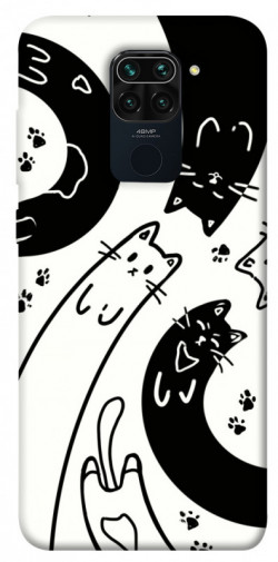Чехол itsPrint Черно-белые коты для Xiaomi Redmi Note 9 / Redmi 10X