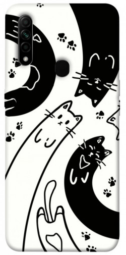 Чехол itsPrint Черно-белые коты для Oppo A31