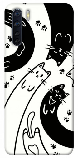 Чохол itsPrint Чорно-білі коти для Oppo A91