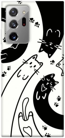 Чохол itsPrint Чорно-білі коти для Samsung Galaxy Note 20 Ultra