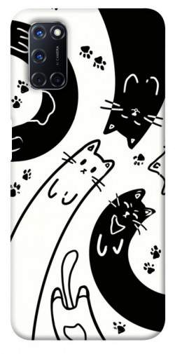 Чохол itsPrint Чорно-білі коти для Oppo A52 / A72 / A92