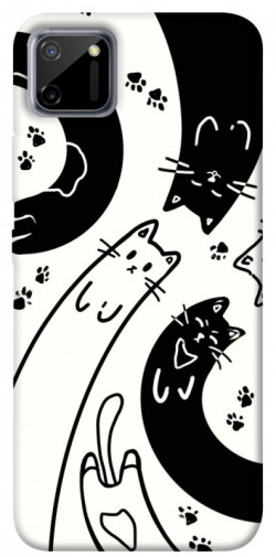 Чехол itsPrint Черно-белые коты для Realme C11