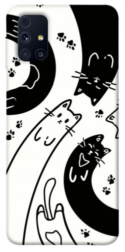 Чехол itsPrint Черно-белые коты для Samsung Galaxy M31s