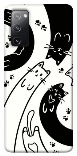 Чехол itsPrint Черно-белые коты для Samsung Galaxy S20 FE