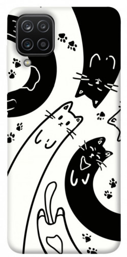 Чехол itsPrint Черно-белые коты для Samsung Galaxy A12