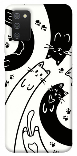 Чехол itsPrint Черно-белые коты для Samsung Galaxy A02s