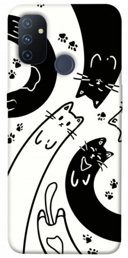 Чехол itsPrint Черно-белые коты для OnePlus Nord N100