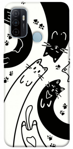 Чохол itsPrint Чорно-білі коти для Oppo A53 / A32 / A33