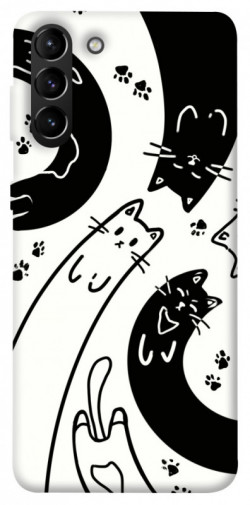 Чехол itsPrint Черно-белые коты для Samsung Galaxy S21+