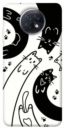 Чохол itsPrint Чорно-білі коти для Xiaomi Redmi Note 9 5G / Note 9T