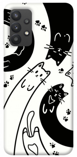 Чехол itsPrint Черно-белые коты для Samsung Galaxy A32 (A325F) 4G