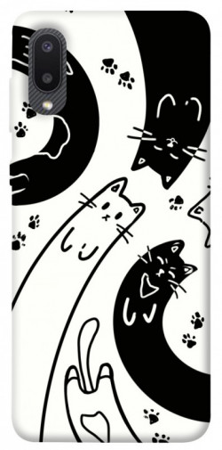 Чехол itsPrint Черно-белые коты для Samsung Galaxy A02