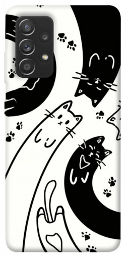 Чехол itsPrint Черно-белые коты для Samsung Galaxy A72 4G / A72 5G