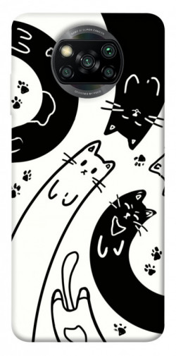 Чехол itsPrint Черно-белые коты для Xiaomi Poco X3 NFC / Poco X3 Pro