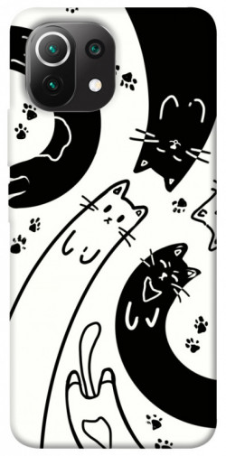 Чохол itsPrint Чорно-білі коти для Xiaomi Mi 11 Lite